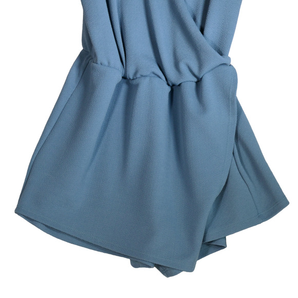 Kimchi Blue Anthropologie Romper Womens Small Blue Stretch Textured Boho - Picture 8 of 13